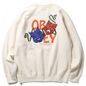 OBEY / OBEY LAUGH NOW CREWNECK SWEAT (UNBLEACHED)