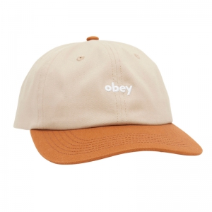 OBEY / OBEY BENNY 6 PANEL SNAPBACK CAP (LIGHT KHAKI MULTI)