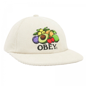 OBEY / FRUITS 6 PANEL SNAPBACK CAP (UNBLEACHED)
