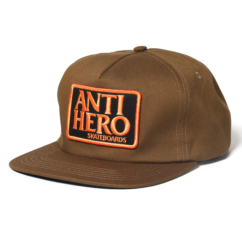 ANTIHERO / RESERVE PATCH SNAPBACK CAP (BROWN/ORANGE/BLACK)