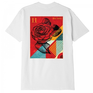 OBEY / OBEY RISE ABOVE ROSE CLASSIC TEE (WHITE)
