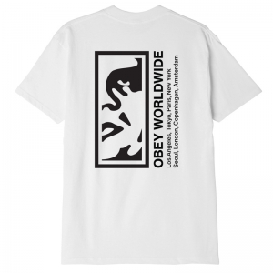 OBEY / OBEY HALF FACE ICON CLASSIC TEE (WHITE)