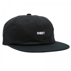 OBEY / BOLD TWILL 6 PANEL STRAPBACK CAP (BLACK)