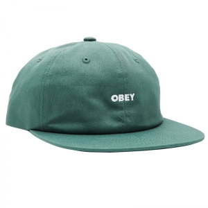 OBEY / BOLD TWILL 6 PANEL STRAPBACK CAP (LEAF)
