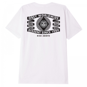 OBEY / OBEY EYES OPEN BANNER CLASSIC TEE (WHITE)