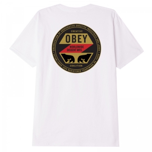 OBEY / OBEY CREATIVE COALITION CLASSIC TEE (WHITE)