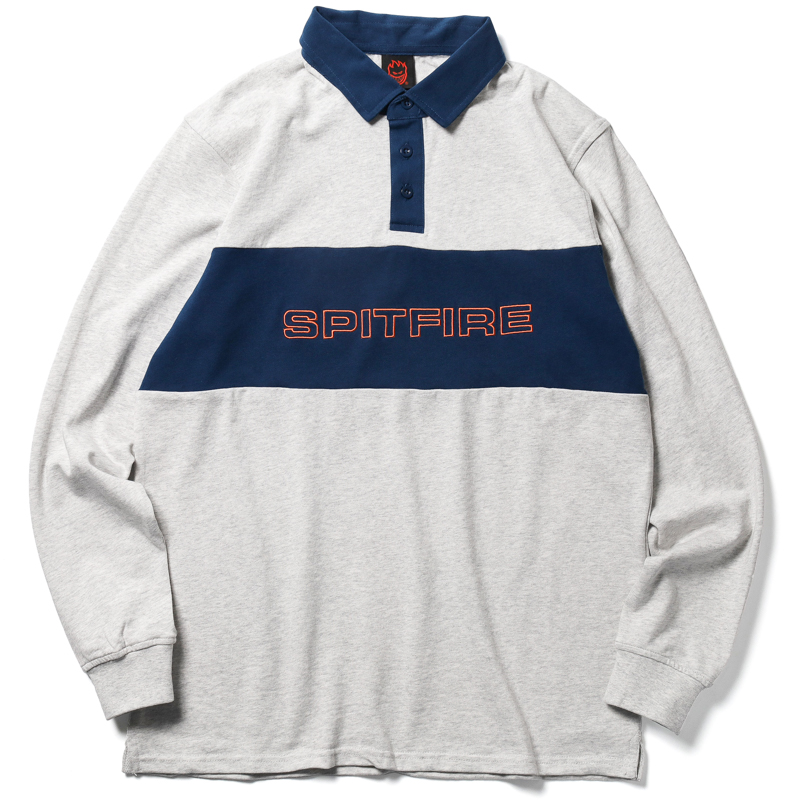 SPITFIRE / GEARY RUGBY SHIRT (HEATHER/NAVY) / Feelin'（フィーリン