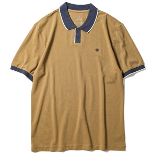 BRIXTON / PROPER S/S POLO KNIT (OLIVE/WASHED NAVY)