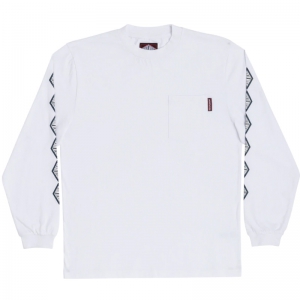 INDEPENDENT / TURN AND BURN L/S POCKET TEE (WHITE)