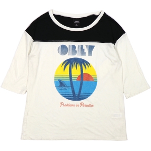 OBEY / PROBLEMS IN PARADISE SOLD OUT FOOTBALL JERSEY (BLACK MULTI)