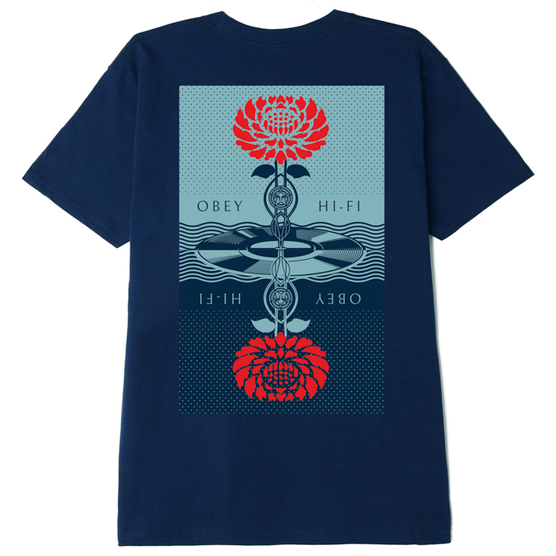OBEY / OBEY POST PUNK FLOWER CLASSIC TEE (NAVY)