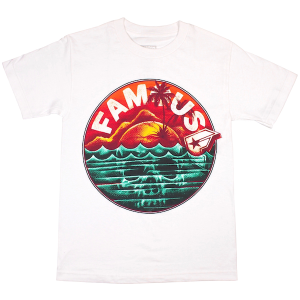 FAMOUS STARS AND STRAPS / SKULL ISLAND TEE (WHITE)