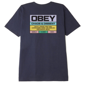 OBEY / BUILT TO LAST CLASSIC TEE (NAVY)