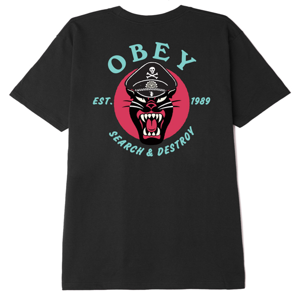 OBEY / OBEY BATTLE PANTHER CLASSIC TEE (BLACK)