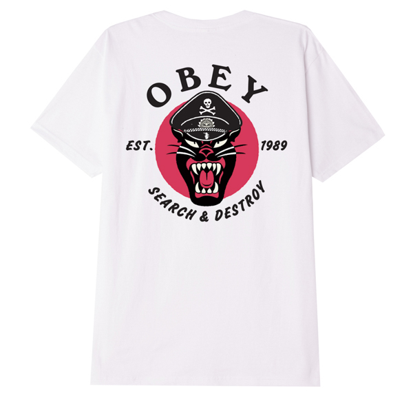 OBEY / OBEY BATTLE PANTHER CLASSIC TEE (WHITE)