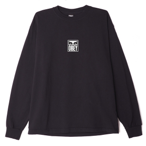 OBEY / OBEY EYES ICON 3 HEAVYWEIGHT L/S TEE (OFF BLACK)