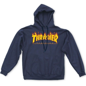 THRASHER / FLAME LOGO PULLOVER HOODIE (NAVY)