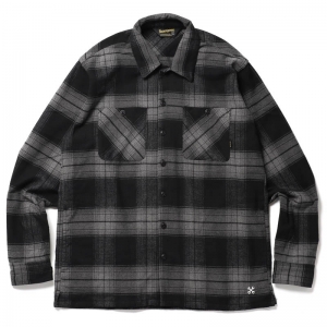 BLUCO / OMBRE CHECK FLANNEL SHIRT (GRAY)