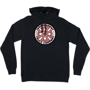 INDEPENDENT / RED/WHITE CROSS PULLOVER HOODIE (BLACK)