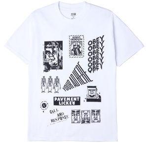 OBEY / PAVEMENT LICKER X OBEY TEST PRINT CLASSIC TEE (WHITE)