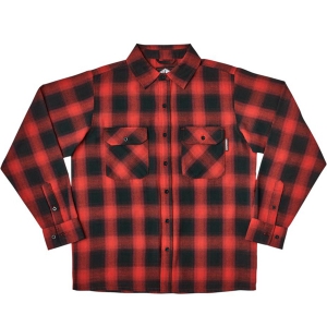 INDEPENDENT / MISSION L/S FLANNEL SHIRT (RED PLAID)