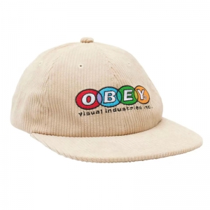 OBEY / OBEY INDUSTRIES 6 PANEL SNAPBACK CAP (IRISH CREAM)